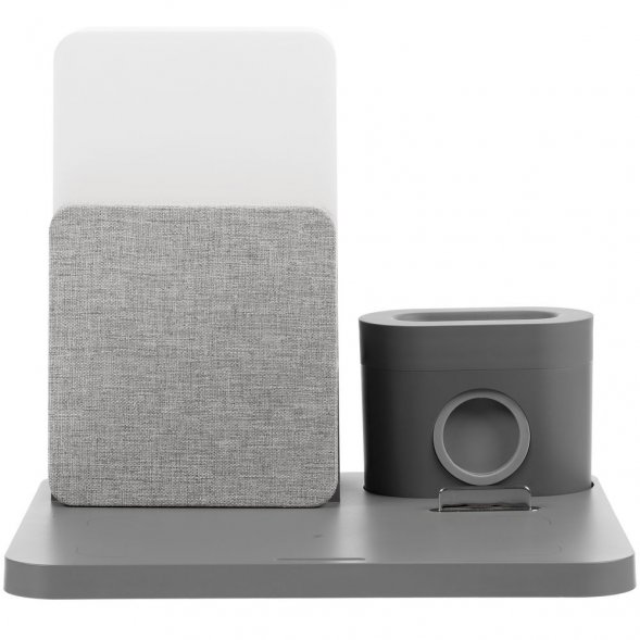 Зарядная станция с часами и подсветкой Large Charge, серая 