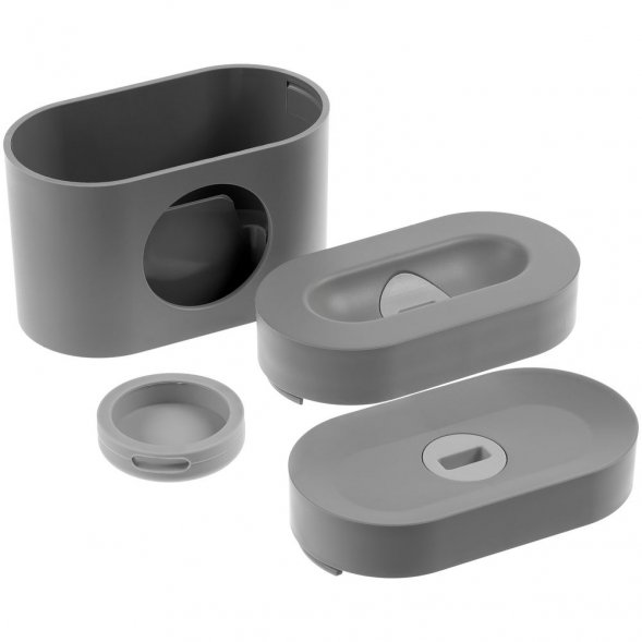 Зарядная станция с часами и подсветкой Large Charge, серая 