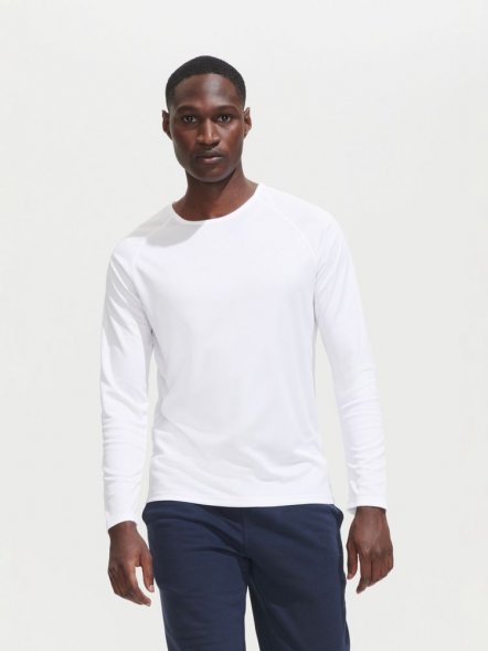 Футболка с длинным рукавом Sporty LSL Men, неоново-зеленая 