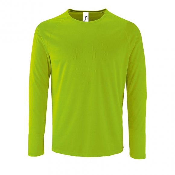 Футболка с длинным рукавом Sporty LSL Men, неоново-зеленая 