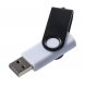 Флешка Twist Color, белая с черным,16 Гб 