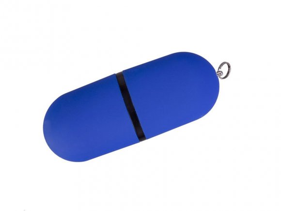 USB-флешка на 2 ГБ, с покрытием soft-touch, синий 