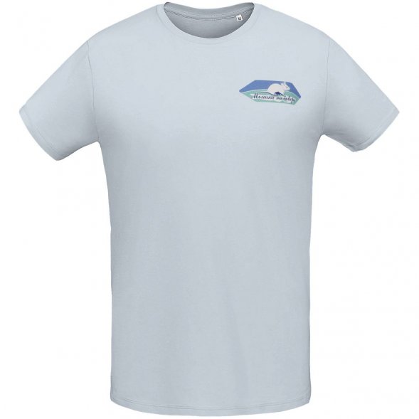 Футболка мужская «Мышка на севере», голубая 