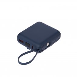 Внешний аккумулятор с подсветкой Ritter PD 10000mAh с функцией беспроводной зарядки 15W, синий