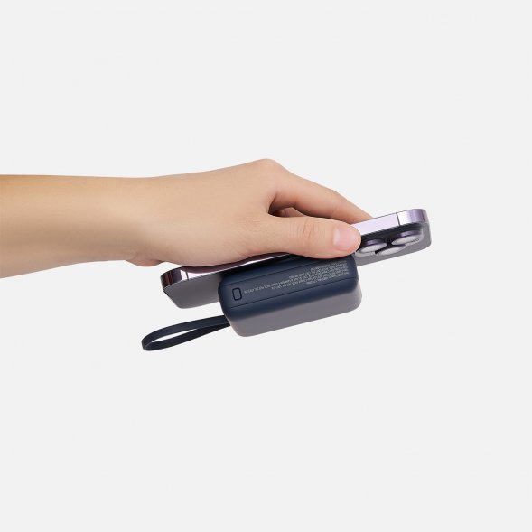 Внешний аккумулятор с подсветкой Ritter PD 10000mAh с функцией беспроводной зарядки 15W, синий 