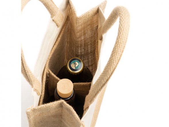 Сумка LOIRE из ламинированного джута и хлопка, бежевый 