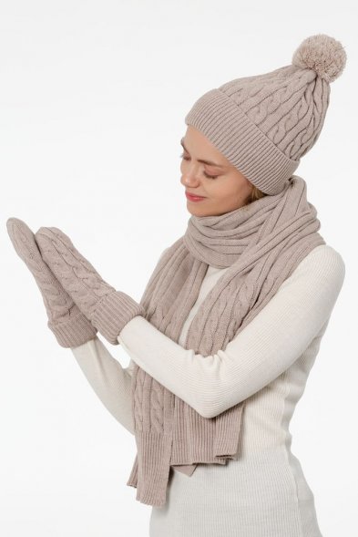 Шарф Heat Trick, бежевый меланж 