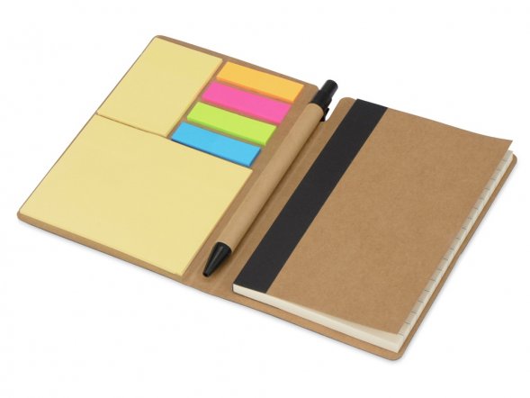 Набор стикеров А6 Write and stick с ручкой и блокнотом, черный 