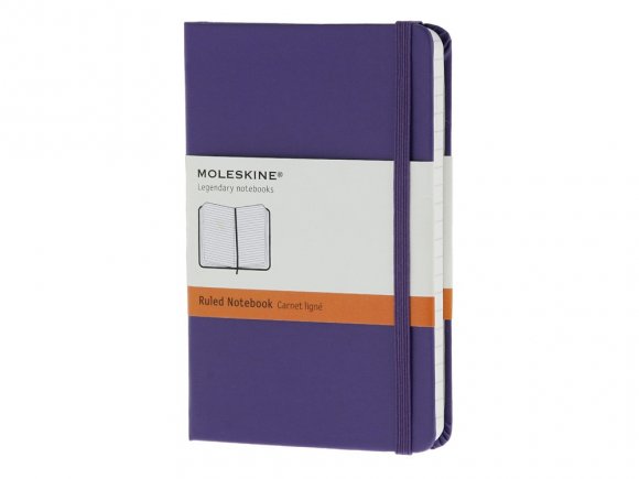 Записная книжка Moleskine Classic (в линейку) в твердой обложке, Pocket (9x14см), фиолетовый 