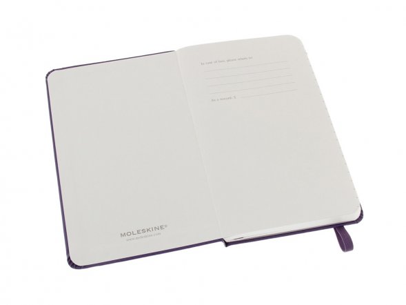 Записная книжка Moleskine Classic (в линейку) в твердой обложке, Pocket (9x14см), фиолетовый 