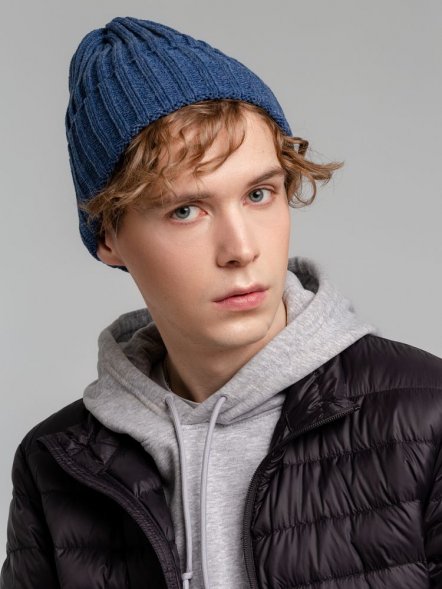 Шапка Norfold, синий меланж (джинс) 