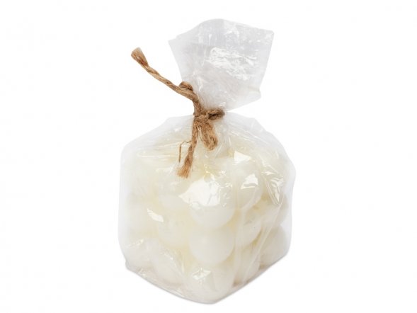 Свеча шарики без отдушки, белый 