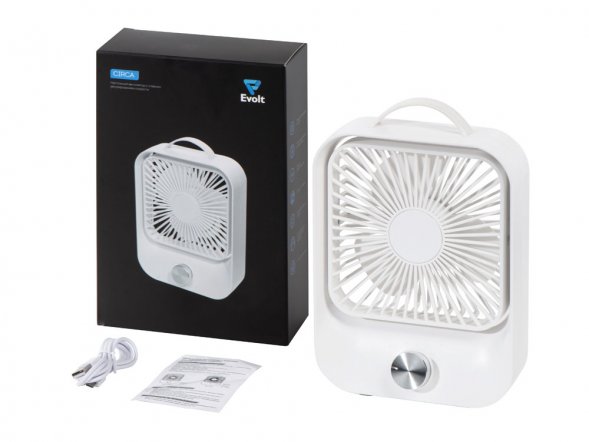 Настольный вентилятор с плавным регулированием скорости Circa, белый 