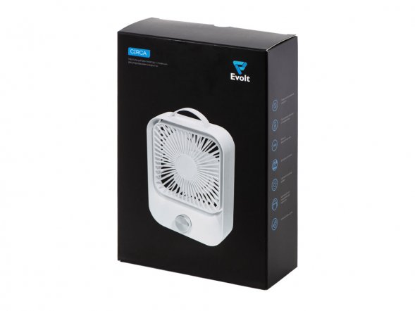 Настольный вентилятор с плавным регулированием скорости Circa, белый 