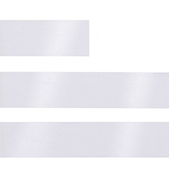 Лента сатиновая Satin 20 L, белая, 130 см 