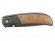 Нож складной Stinger, 71 мм, (чёрный), материал рукояти: сталь/дерево (коричневый) 