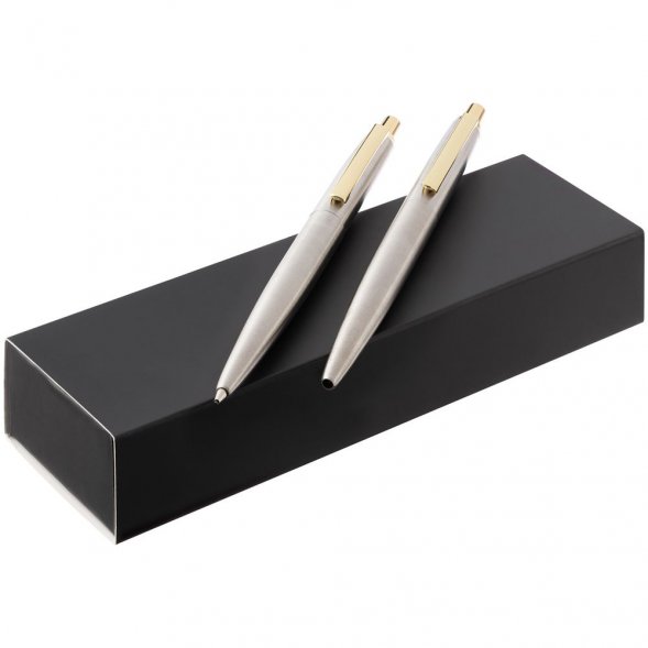 Набор из механического карандаша и ручки Poetica, золотистый 