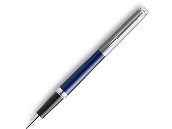 Ручка роллер Waterman Hemisphere Entry Point Stainless Steel with Blue Lacquer в подарочной упаковке 