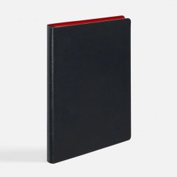 Ежедневник Doppio, недатированный, черный с красным