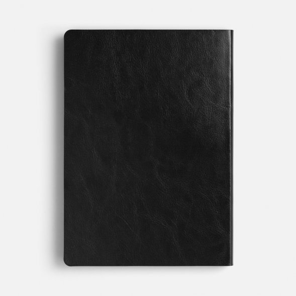 Ежедневник Doppio, недатированный, черный с красным 