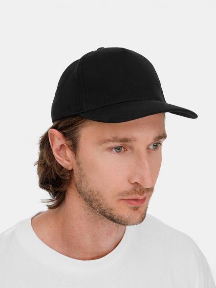 Бейсболка Long Beach, черная 