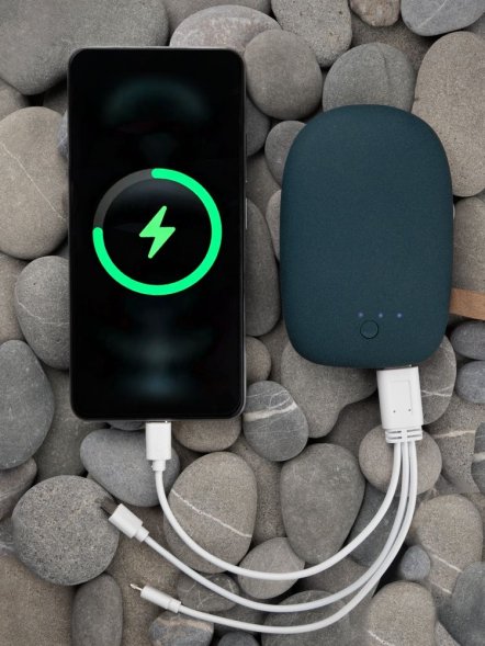 Внешний аккумулятор Pebble 7800 мАч, серо-синий 