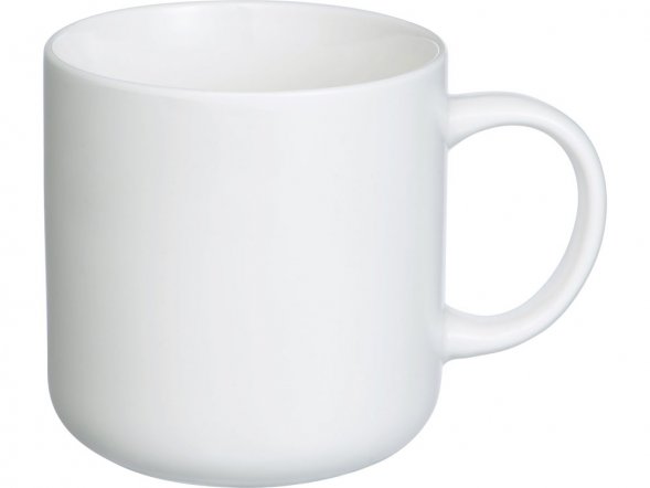 Кружка матовая Rita, 410мл, белый 