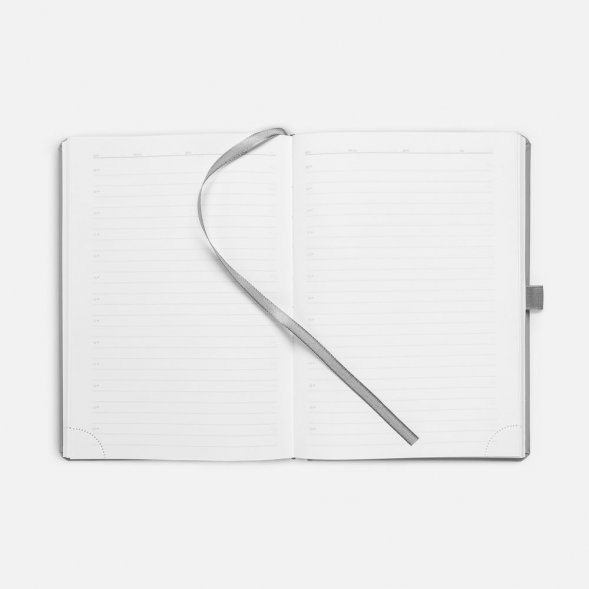 Ежедневник Favor Metal, недатированный, серый 