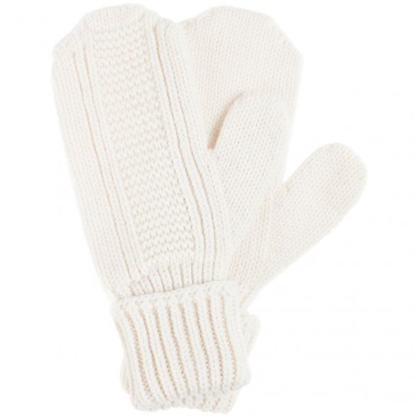 Варежки Brugge, молочно-белые (ванильные) 