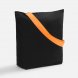 Шопер B5, черный с широкими оранжево-неоновыми ручками 