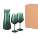 Подарочный набор декантер + 2 бокала для вина Emerald, зеленый 