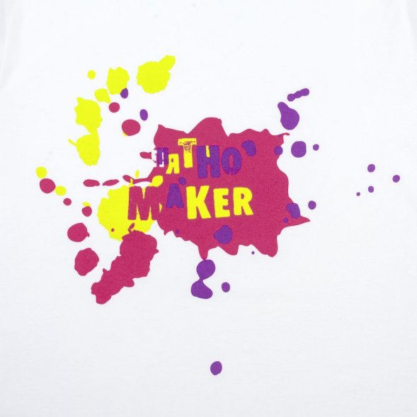 Футболка детская «Пятно Maker», белая 