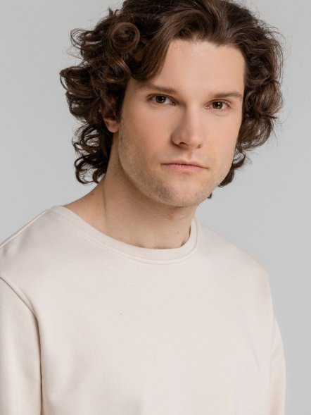 Свитшот унисекс BNC Inspire (Organic), молочно-белый 