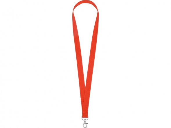 Ланъярд из RPET с карабином, красный 