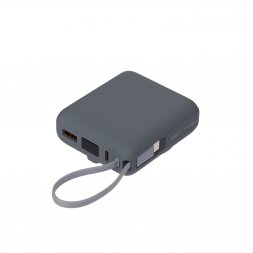 Внешний аккумулятор с подсветкой Ritter PD 10000mAh с функцией беспроводной зарядки 15W, серый