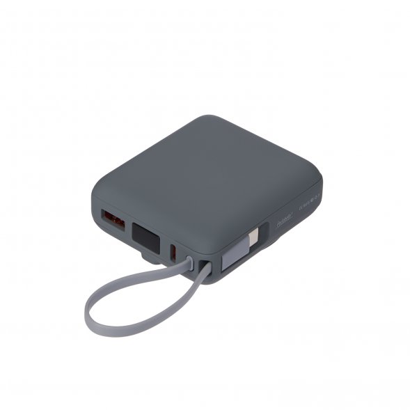 Внешний аккумулятор с подсветкой Ritter PD 10000mAh с функцией беспроводной зарядки 15W, серый 