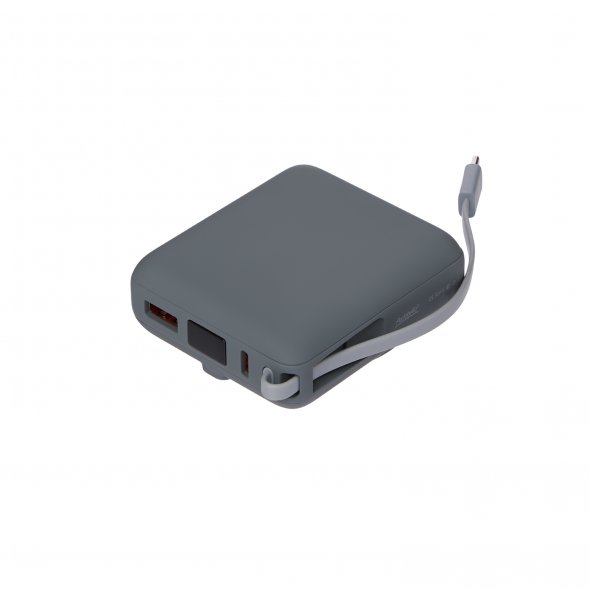Внешний аккумулятор с подсветкой Ritter PD 10000mAh с функцией беспроводной зарядки 15W, серый 