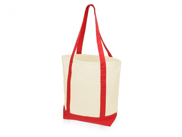 Сумка для шопинга Cotton, натуральный/красный 