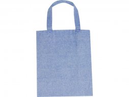 Pheebs, эко-сумка из переработанного хлопка, плотность 150 г/м2, синий меланж