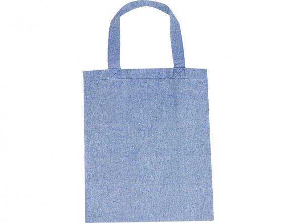 Pheebs, эко-сумка из переработанного хлопка, плотность 150 г/м2, синий меланж 