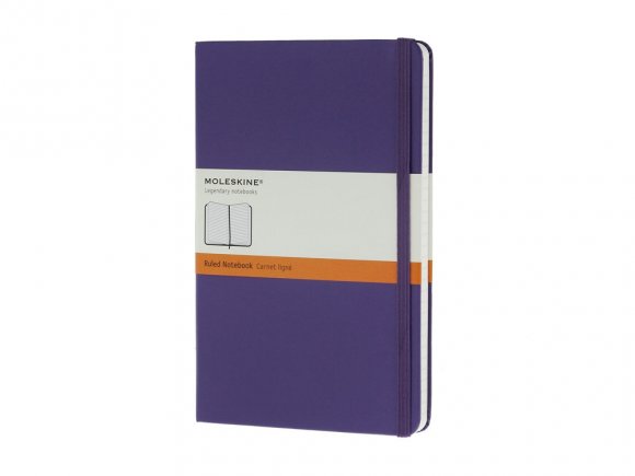 Записная книжка Moleskine Classic (в линейку) в твердой обложке, Large (13х21см), фиолетовый 