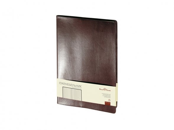 Еженедельник недатированный А4 Profy, коричневый 