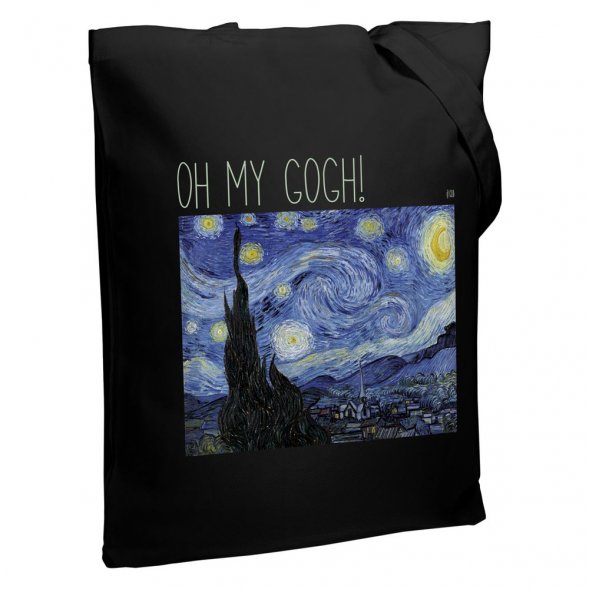 Холщовая сумка «Oh my Gogh!», черная 