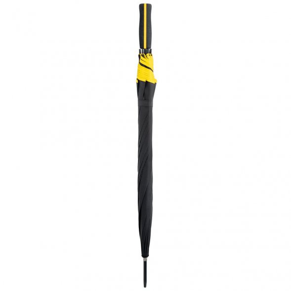 Зонт-трость Jenna, черный с желтым 