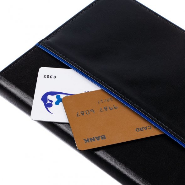 Ежедневник Alanis, недатированный, черный c синим 