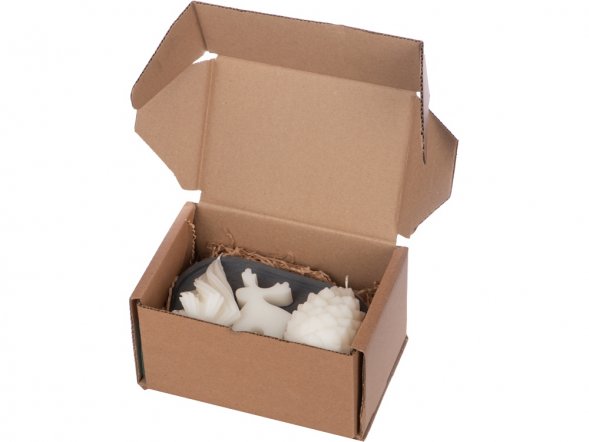 Свечи на подставке Олень, шишка, елочка 