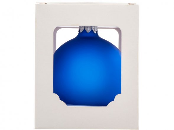 Стеклянный шар синий матовый, заготовка шара 6 см, цвет 62 