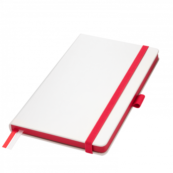 Ежедневник Arctic недатированный, белый/красный 
