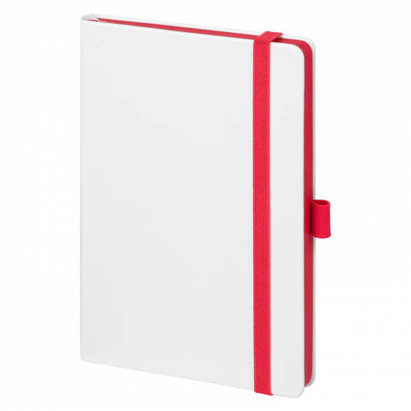 Ежедневник Arctic недатированный, белый/красный 