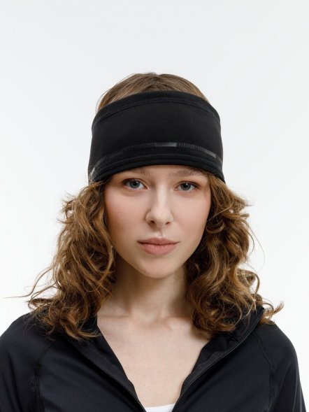 Спортивная повязка утепленная Jogge, черная 